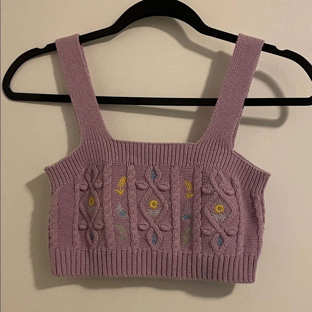 Zara Lavender Knit Top - Picture 3 of 3